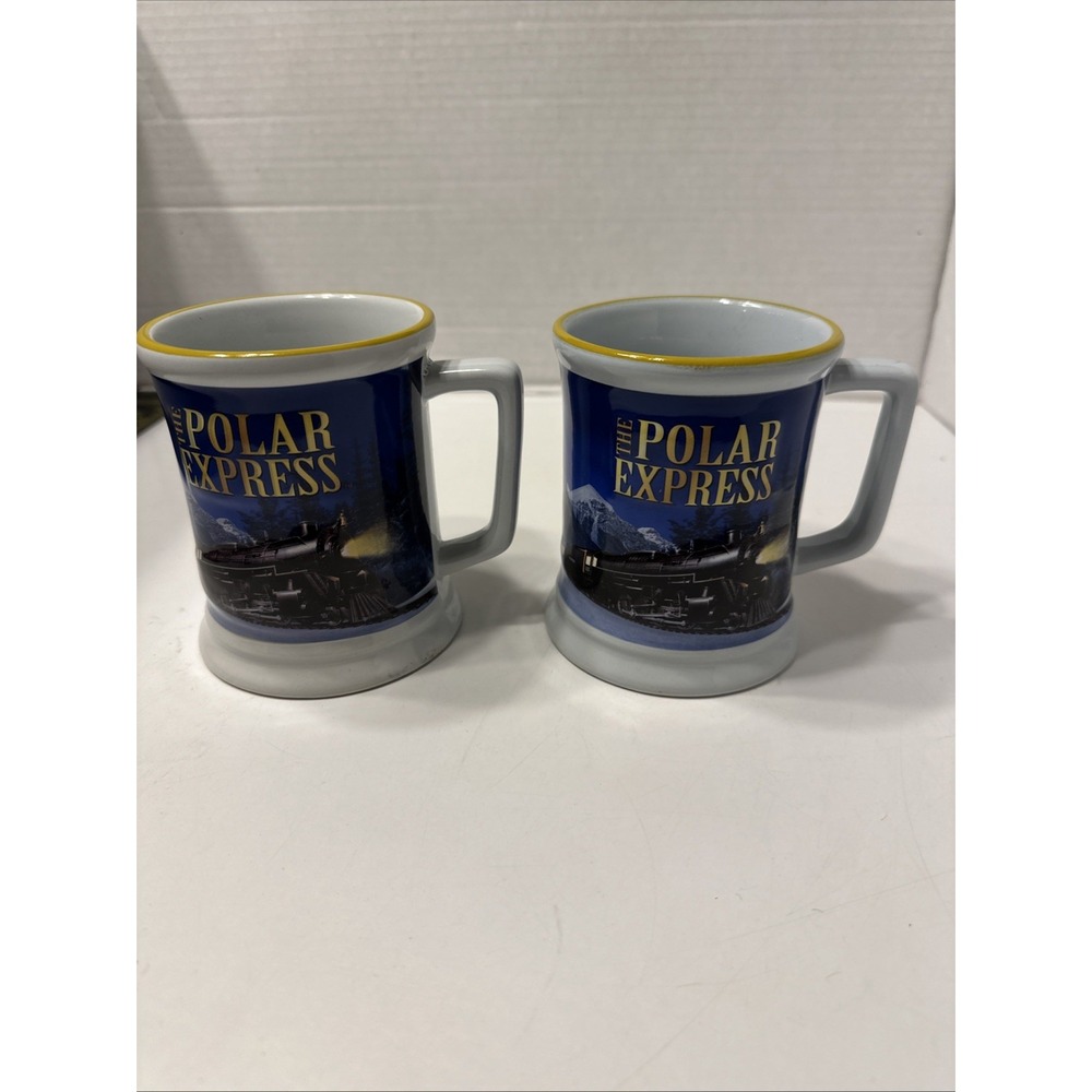 The Polar Express‎ Believe 3D Ceramic Tankard Mug Official Warner Bros x 2 - VGC